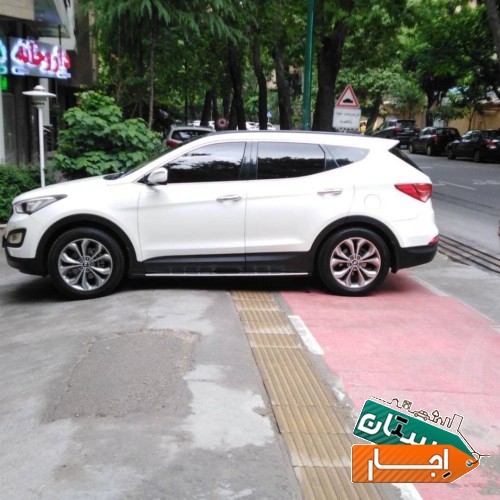 خدمات اجاره خودرو سانتافه ساعتی و روزانه ماشین باراننده