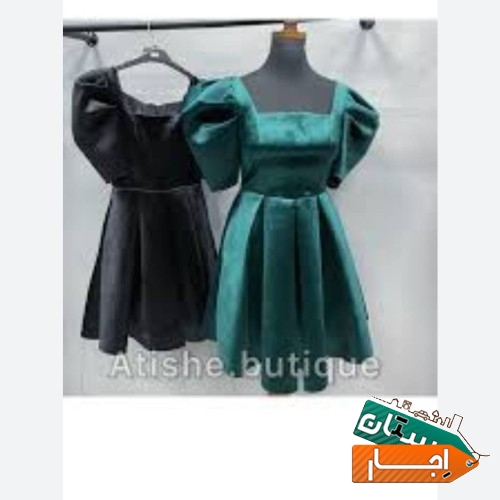 لباس عروسکی مخملی سبز جدید
