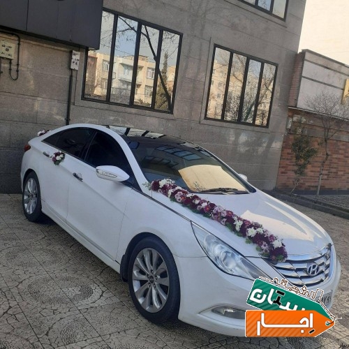 خدمات اجاره ماشین عروس سوناتا وای اف سفید
