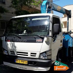 اجاره جرثقیل کفی دار و دکل بلند (فقط برای کار،24ساعته)