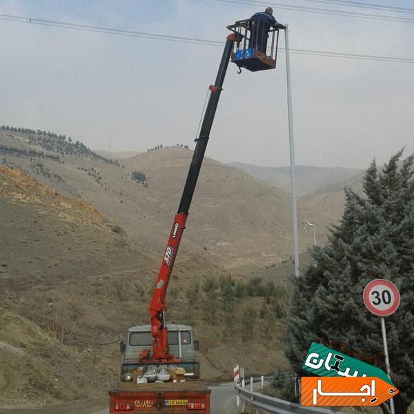 اجاره جرثقیل و سبد نفر بالابر