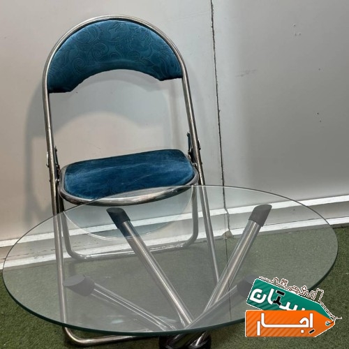 اجاره صندلی تاشو ،میز عسلی ،میز شام و کلمن شیشه ای