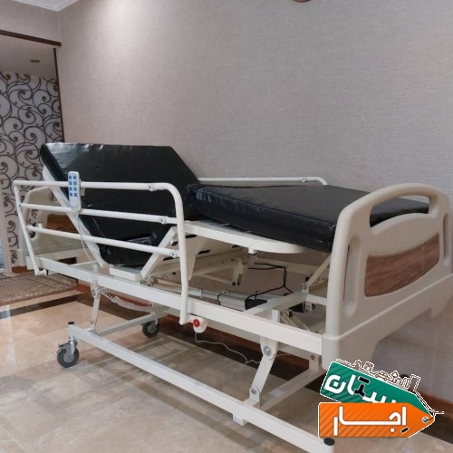 اجاره تخت بیمار فول برقی با تشک بیمارستانی