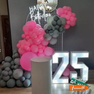 کرایه استند عدد چراغدار اجاره میز کیک led تم تولد با بهترین قیمت