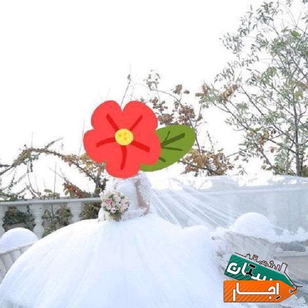 اجاره لباس عروس ترک با تور بلند و شنل