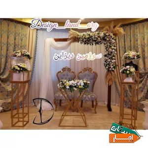 اجاره دیزاین بک گراند وگل آرایی بله برون عقد عروسی