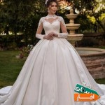 لباس-عروس-یقه-بسته-کد-1572