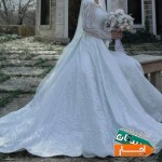لباس-عروس-دو-دامنه-کاملا-کار-شده-بالاتنه-کریستال