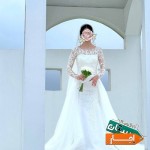 لباس-عروس-ماهی-دو-دامنه-در-حد-نو