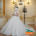 لباس-عروس-ملکه-ای،-پرنسسی-تمام-شاین-کار-شده