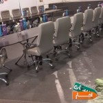 اجاره-میز-کنفرانس-قهوه-ای-مشکی-سفید-ونگه-چوبی-و-شیشه