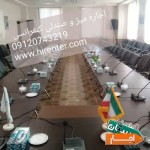 کرایه-میز-یوشکل-چوبی-سیستم-صوت-کنفرانسی-دایناکورد